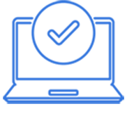 computer with checkmark